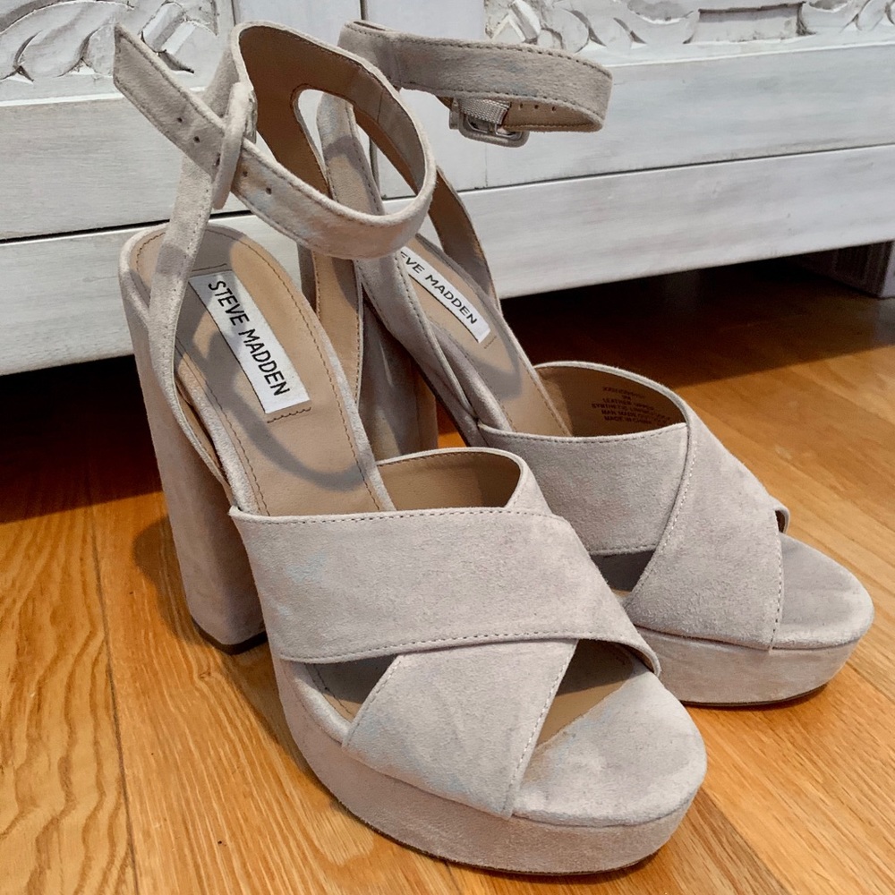 Genuine Suede Steve Madden Heels - WORN ONCE!